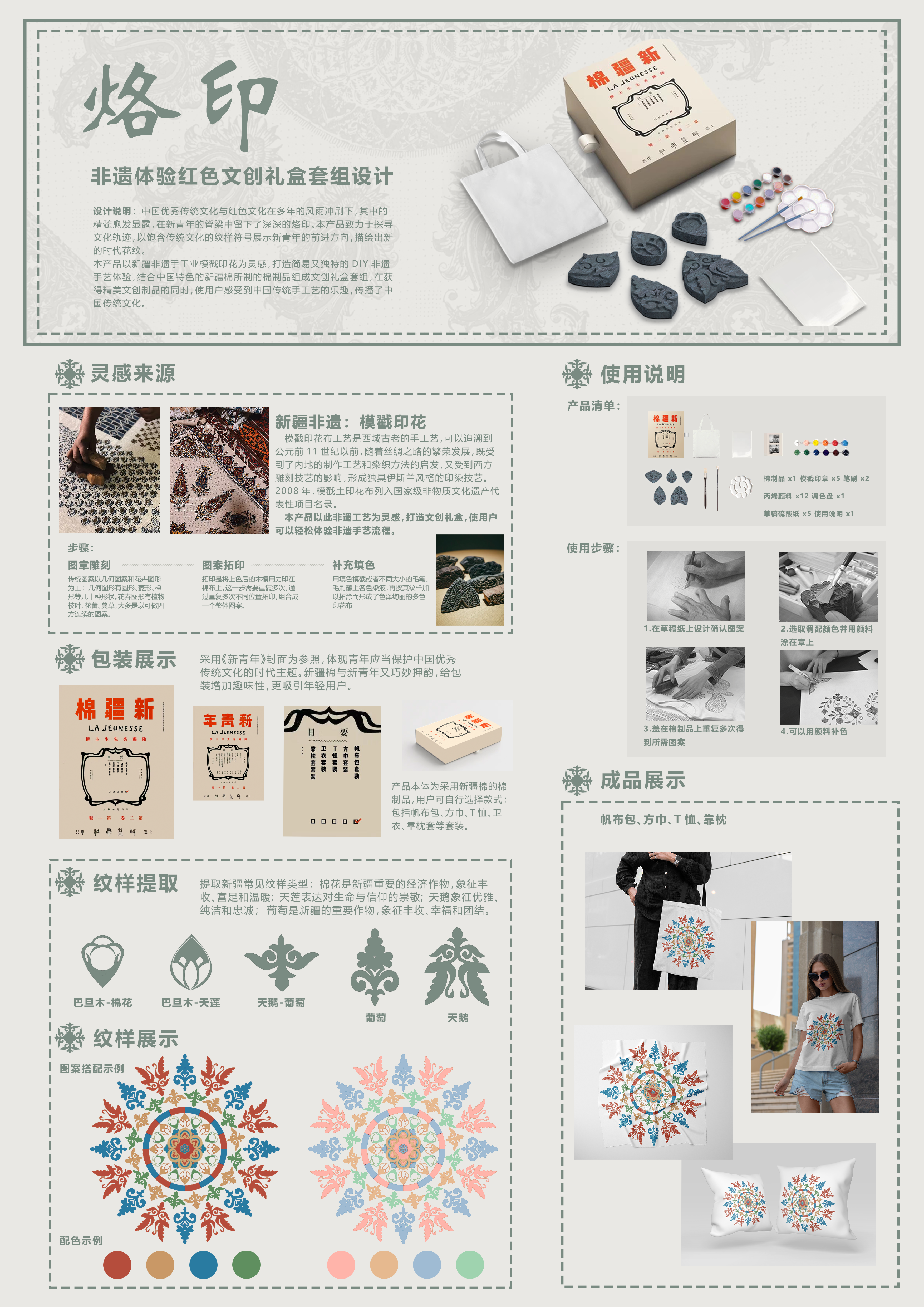 烙印—非遗体验红色文创礼盒套组设计——2025经开杯·数字艺术设计赛项优秀作品展-"经开杯"全国大学生创新创业大赛