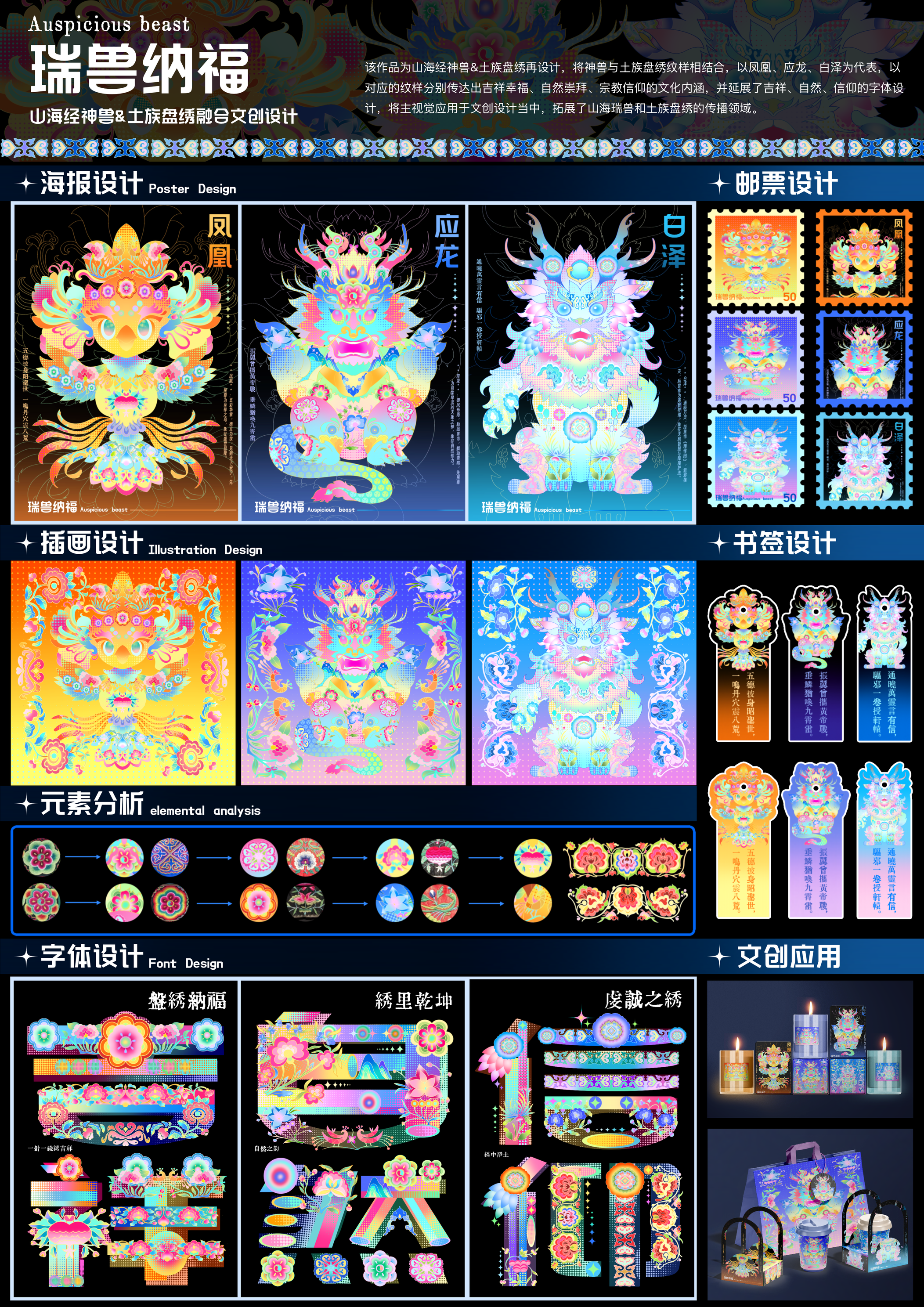 瑞兽纳福——2025经开杯·数字艺术设计赛项优秀作品展-"经开杯"全国大学生创新创业大赛