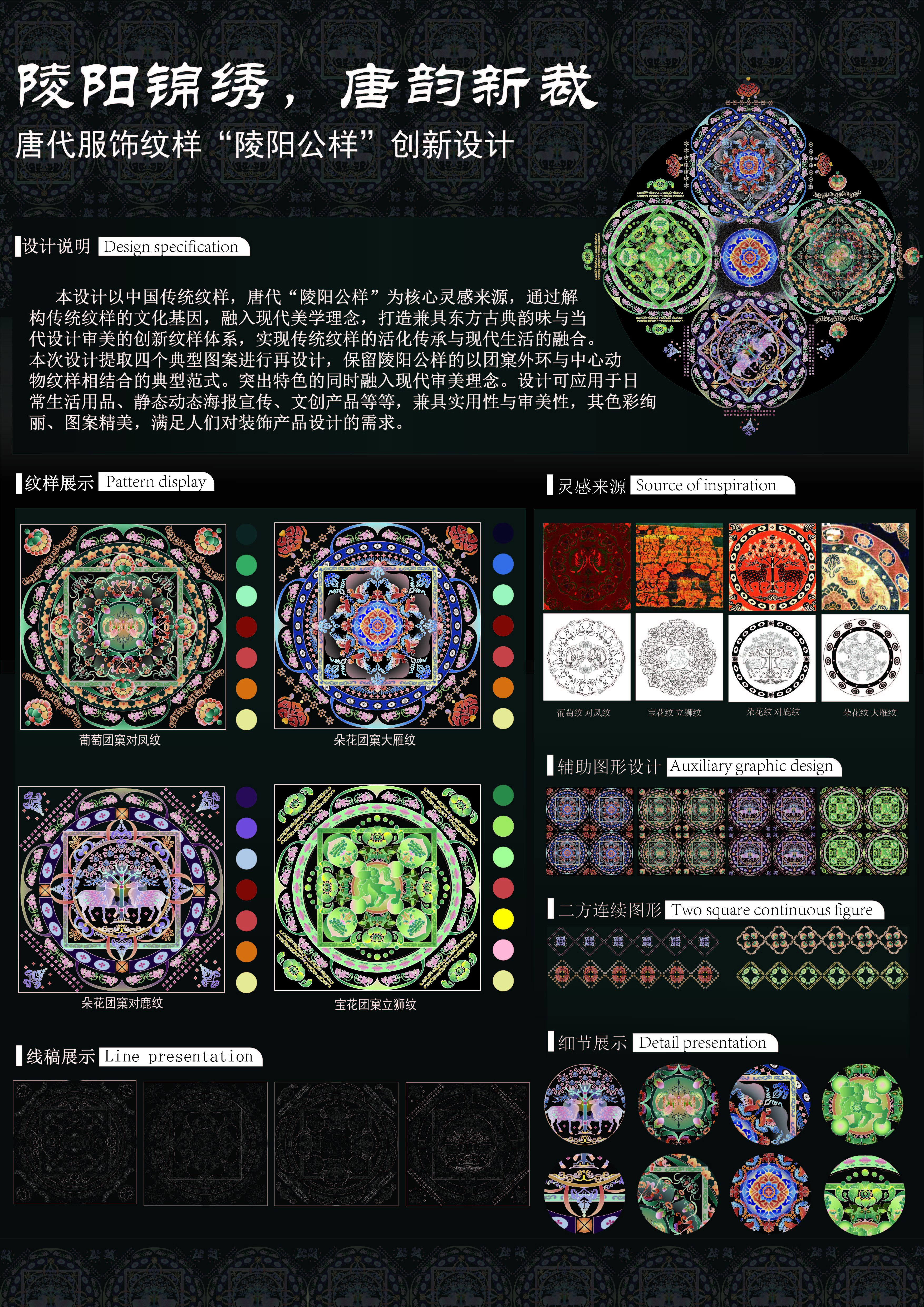 陵阳锦绣，唐韵新裁——2025经开杯·数字艺术设计赛项优秀作品展-"经开杯"全国大学生创新创业大赛