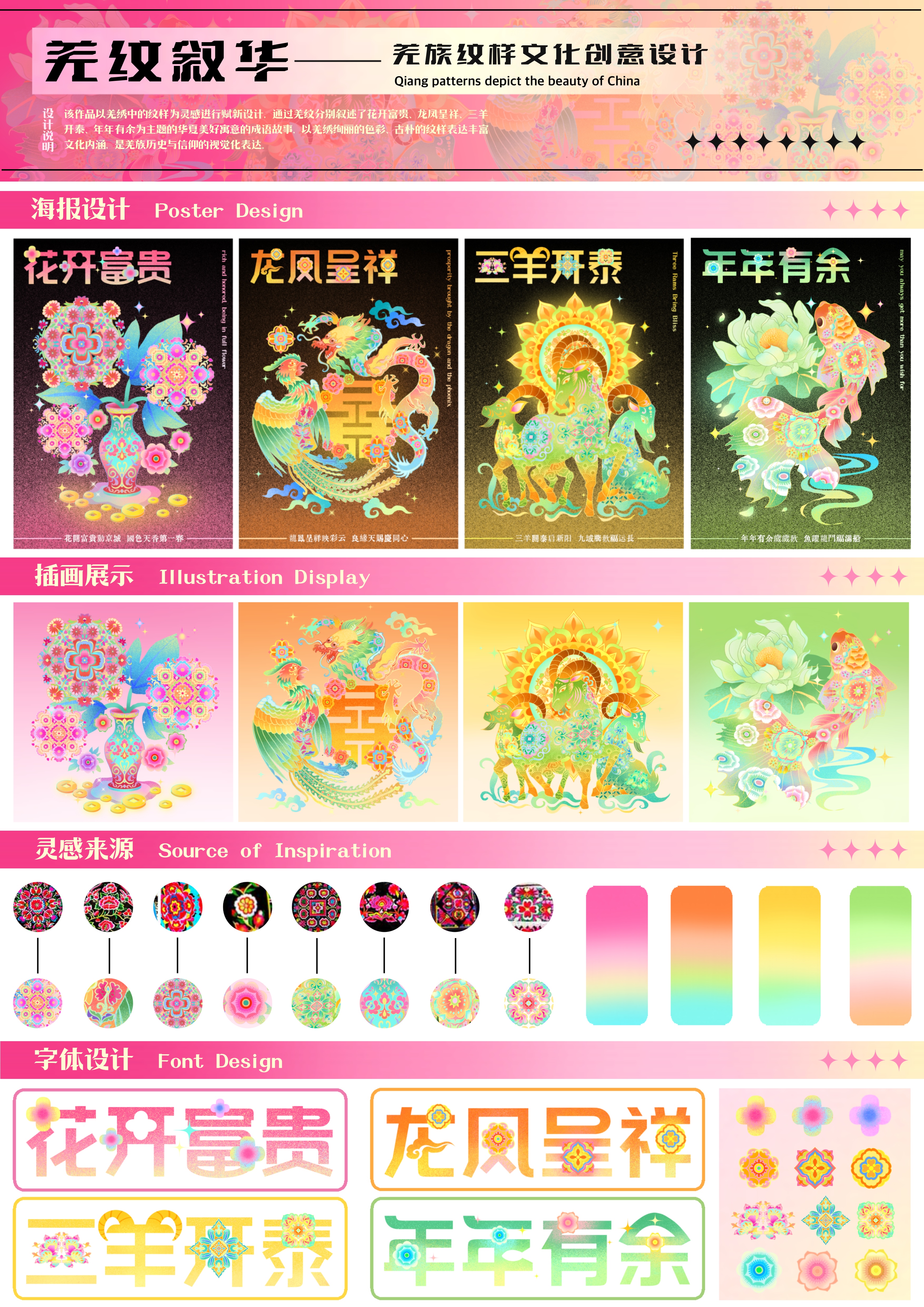 羌纹叙华——2025经开杯·数字艺术设计赛项优秀作品展-"经开杯"全国大学生创新创业大赛